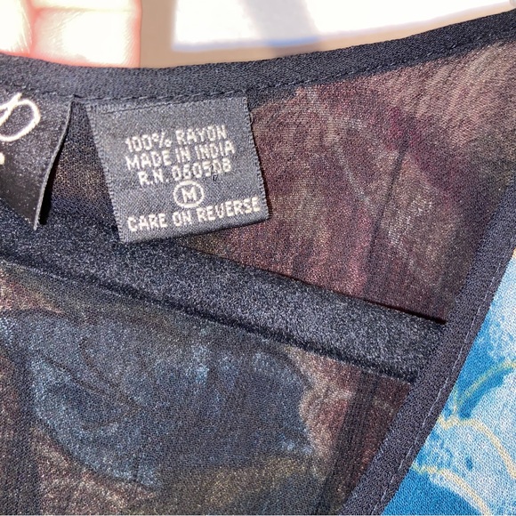 Vintage Lola P Dress Womens Medium Boho Grunge Maxi Floral Hippie Whimsigoth Art - Picture 10 of 11